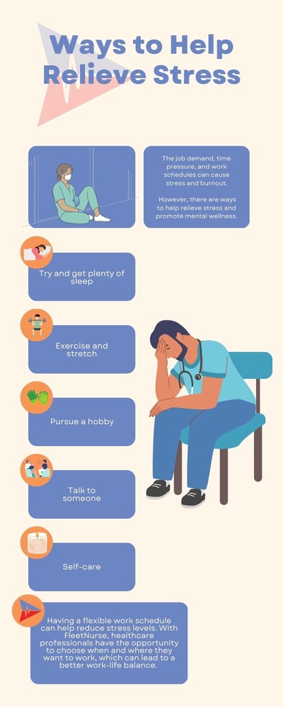 Blue And Cream Illustration Easy Ways to Get Through Tiredness Infographic